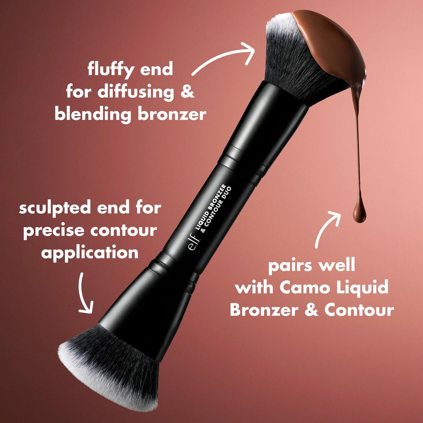 elf Liquid Bronzer & Contour Duo Brush