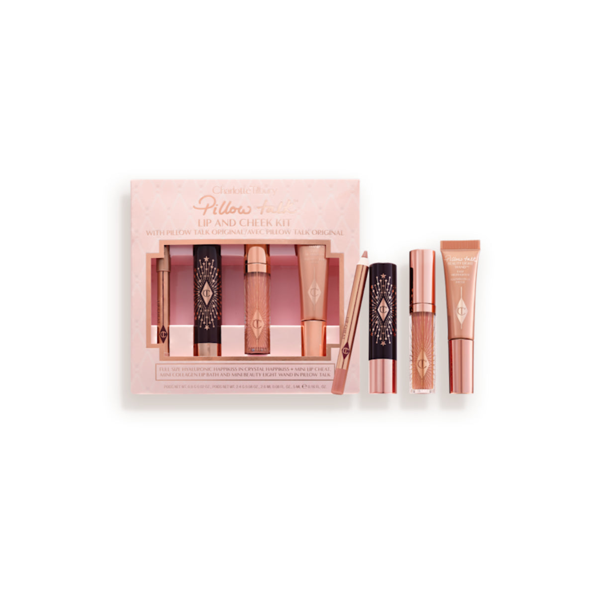 Charlotte Set Pillow Talk Medium Lip And Cheek Kit