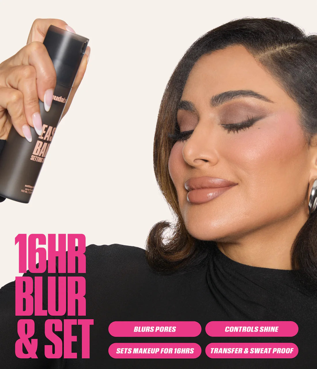 Huda Beauty Blur & Set Duo (Blur Primer + Setting Spray) Mini