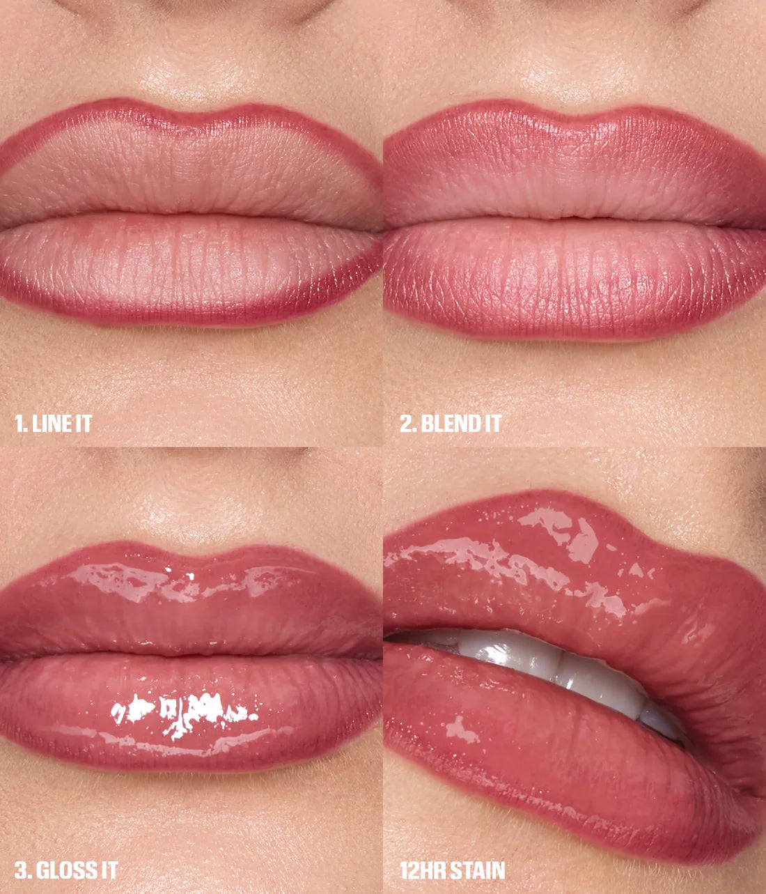 Huda Beauty Makeout Sesh Lip Duo - Rosy Nudes