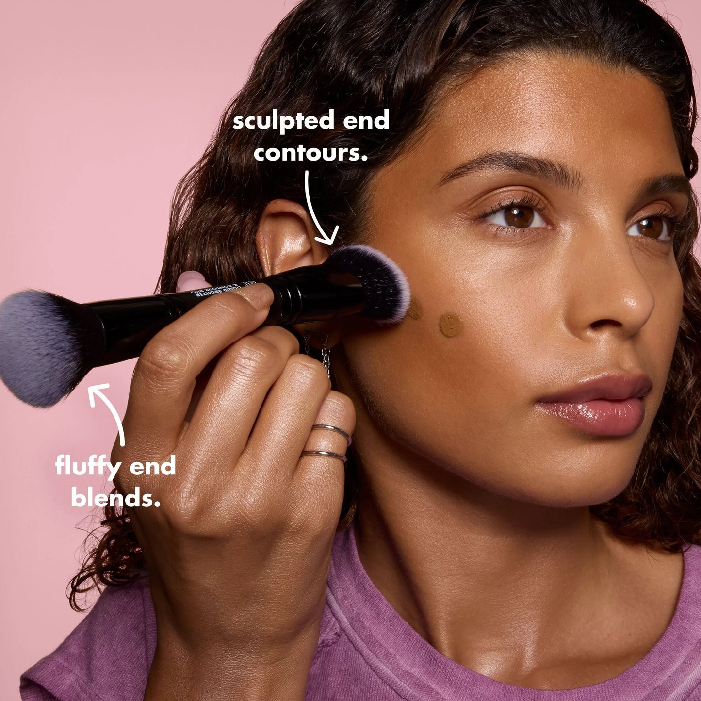 elf Liquid Bronzer & Contour Duo Brush