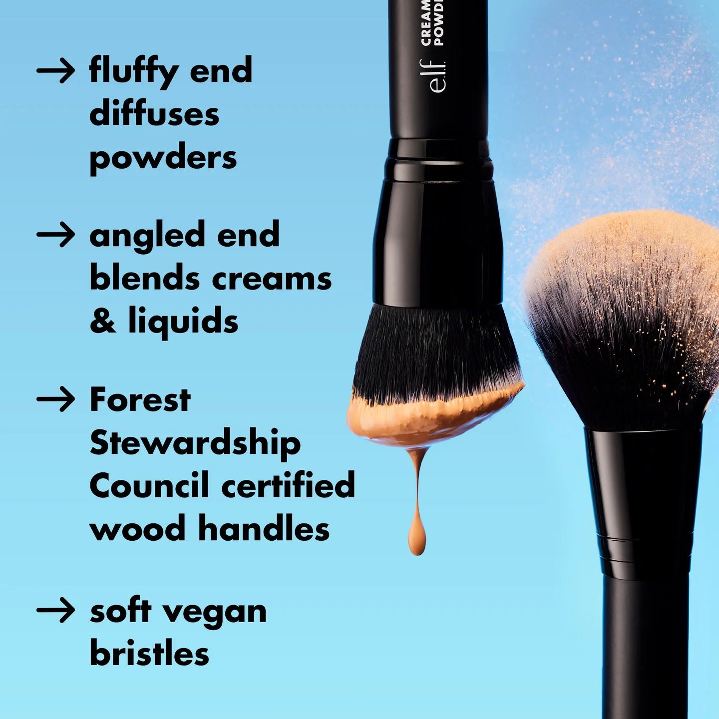 elf Cream & Powder Face Brush