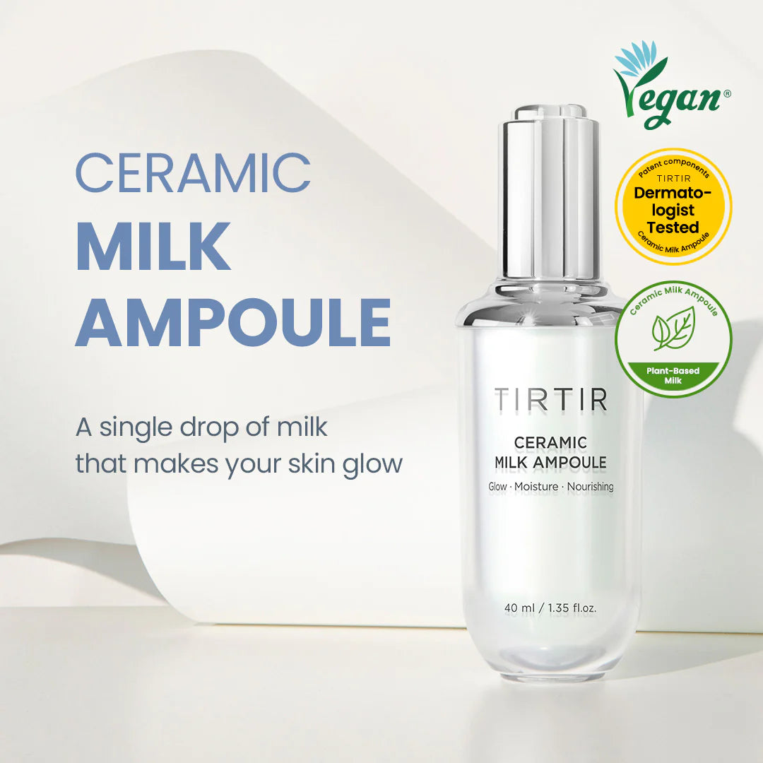 Tirtir Ceramic Milk Ampoule Moisturising Face Serum With A Brightening Effect 40 Ml