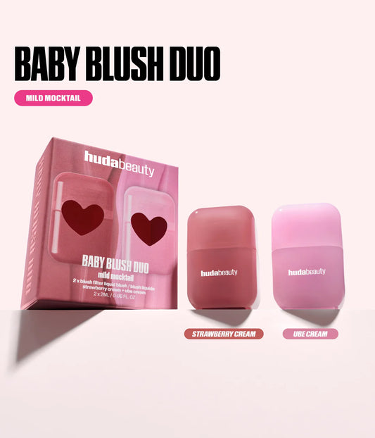 Huda Beauty Baby Blush Duo - Mild Mocktail - Mini Size