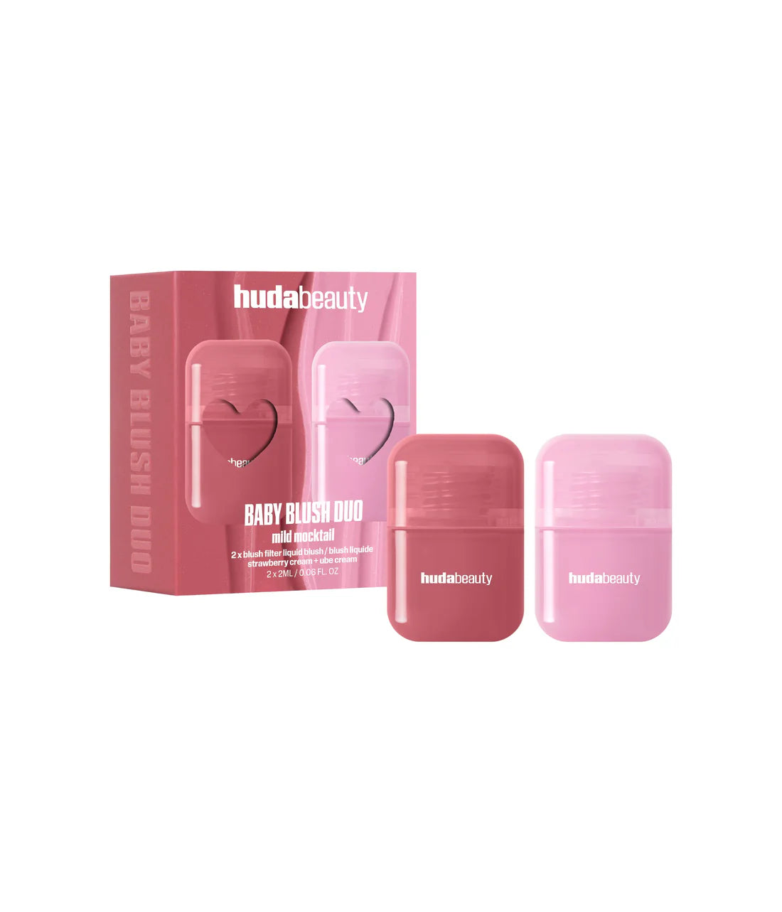 Huda Beauty Baby Blush Duo - Mild Mocktail - Mini Size