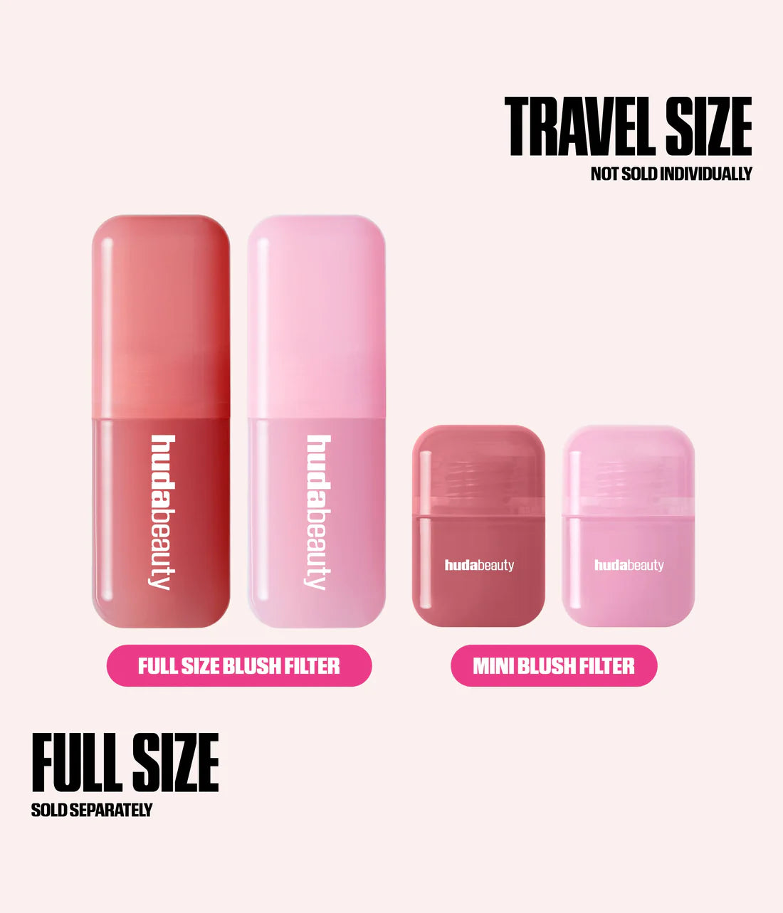 Huda Beauty Baby Blush Duo - Mild Mocktail - Mini Size