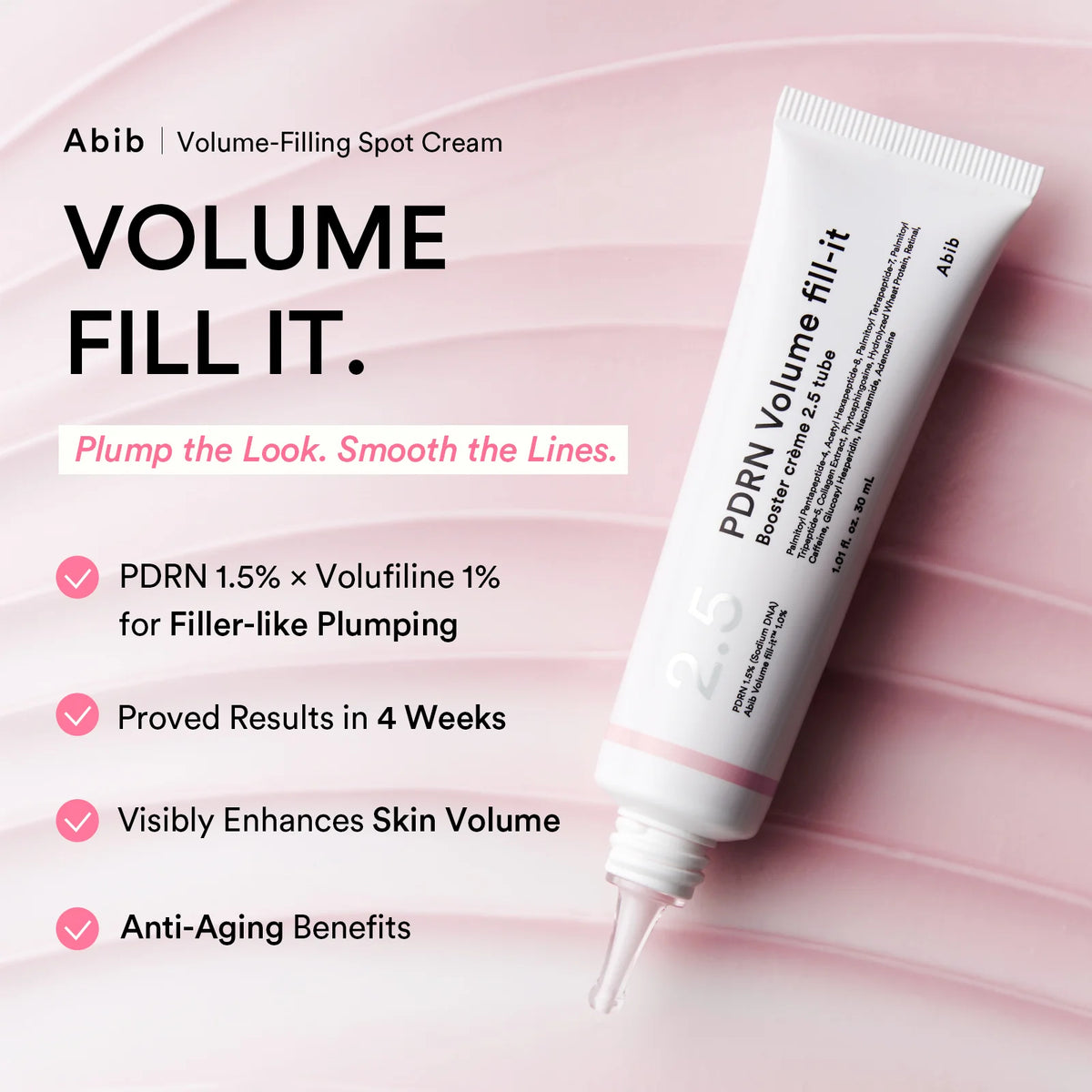 Abib PDRN Volume fill-it booster crème 2.5 tube