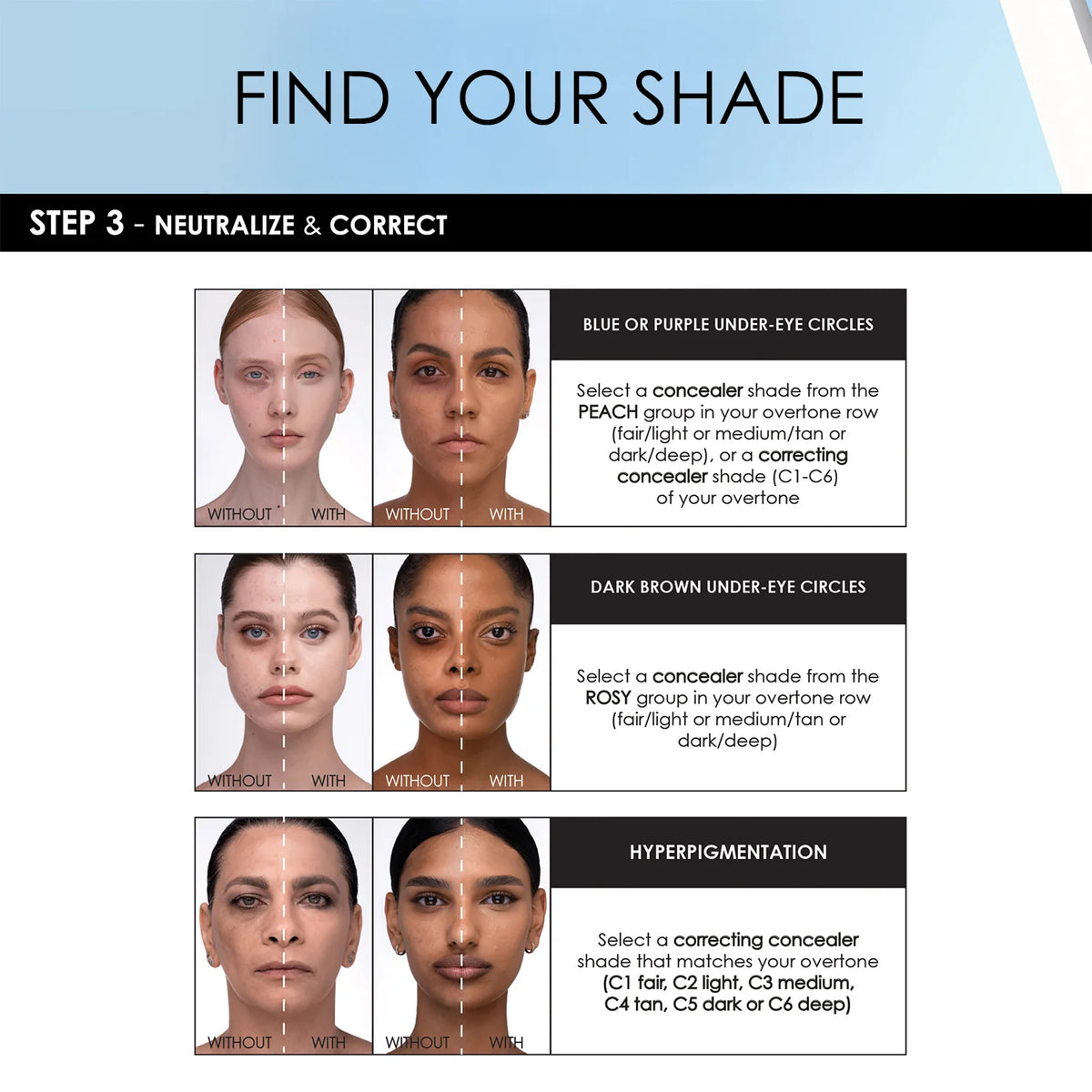 NATASHA DENONA Hy-Glam Brightening & Hydrating Medium to Full Coverage Crease Proof Serum Concealer