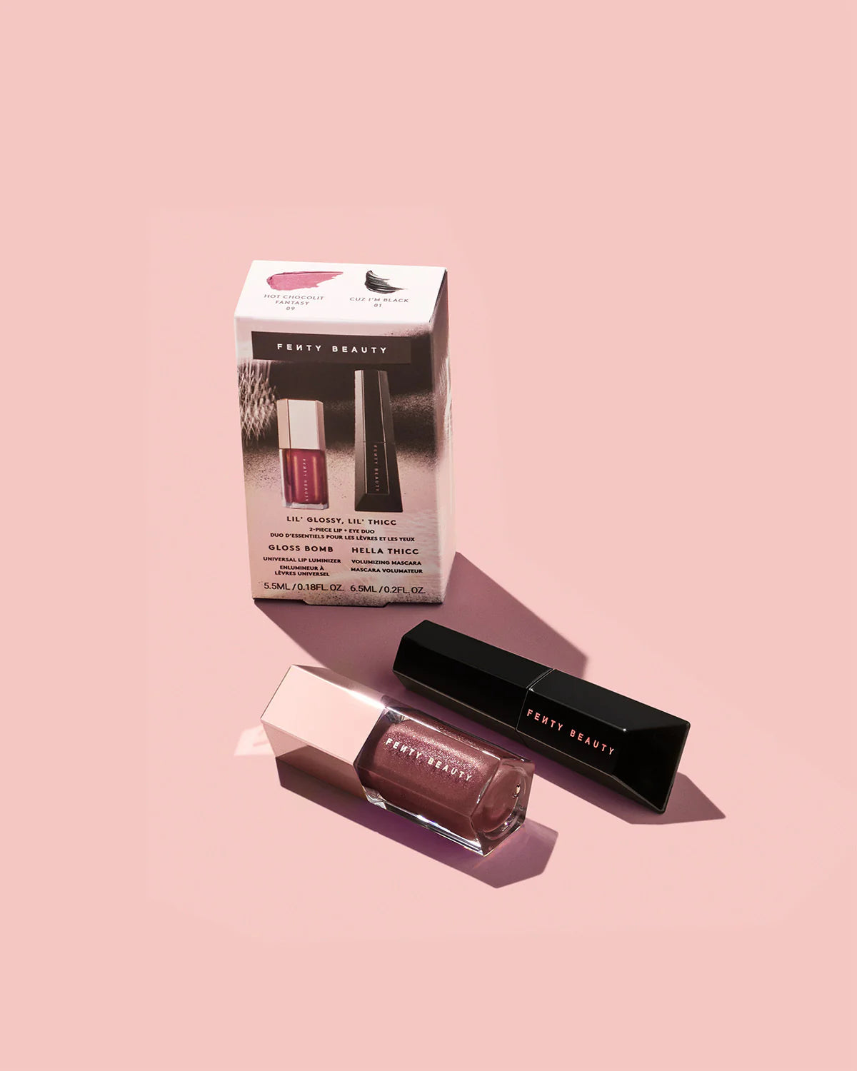 Fenty Beauty Lil' Glossy, Lil' Thicc 2-Piece Lip + Eye Duo Mini Mini
