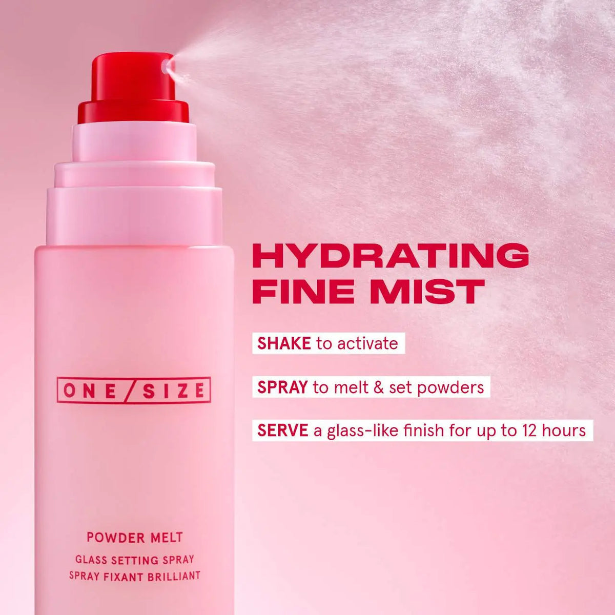 One Size Powder Melt  Glass Setting Spray