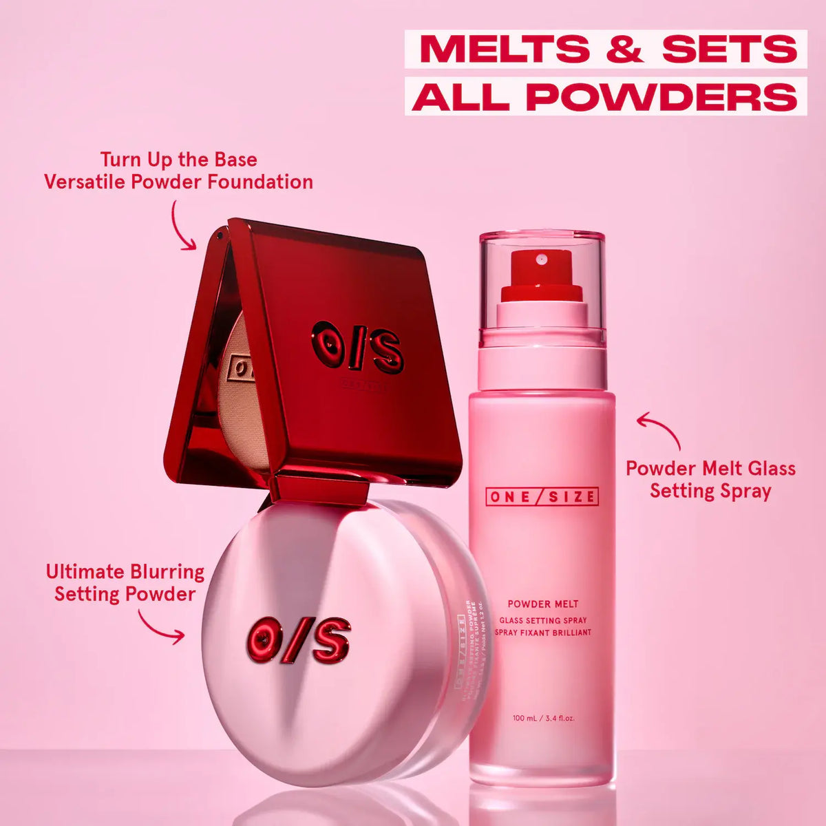 One Size Powder Melt  Glass Setting Spray