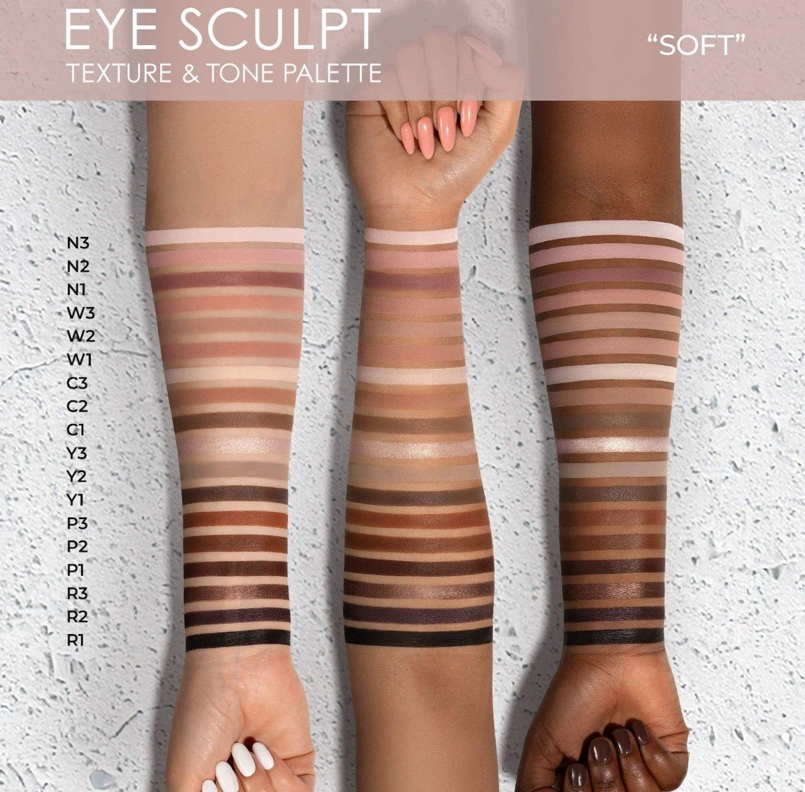 Natasha Denona Eye Sculpt Texture & Tone Eyeshadow Palette – Soft