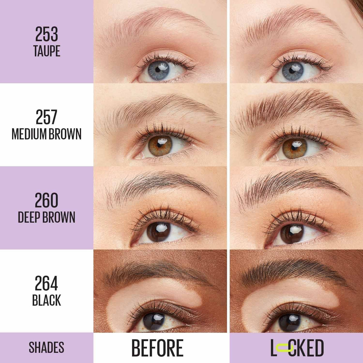 Maybelline Super Lock™ Brow Glue Clear & Tinted Eyebrow Gel