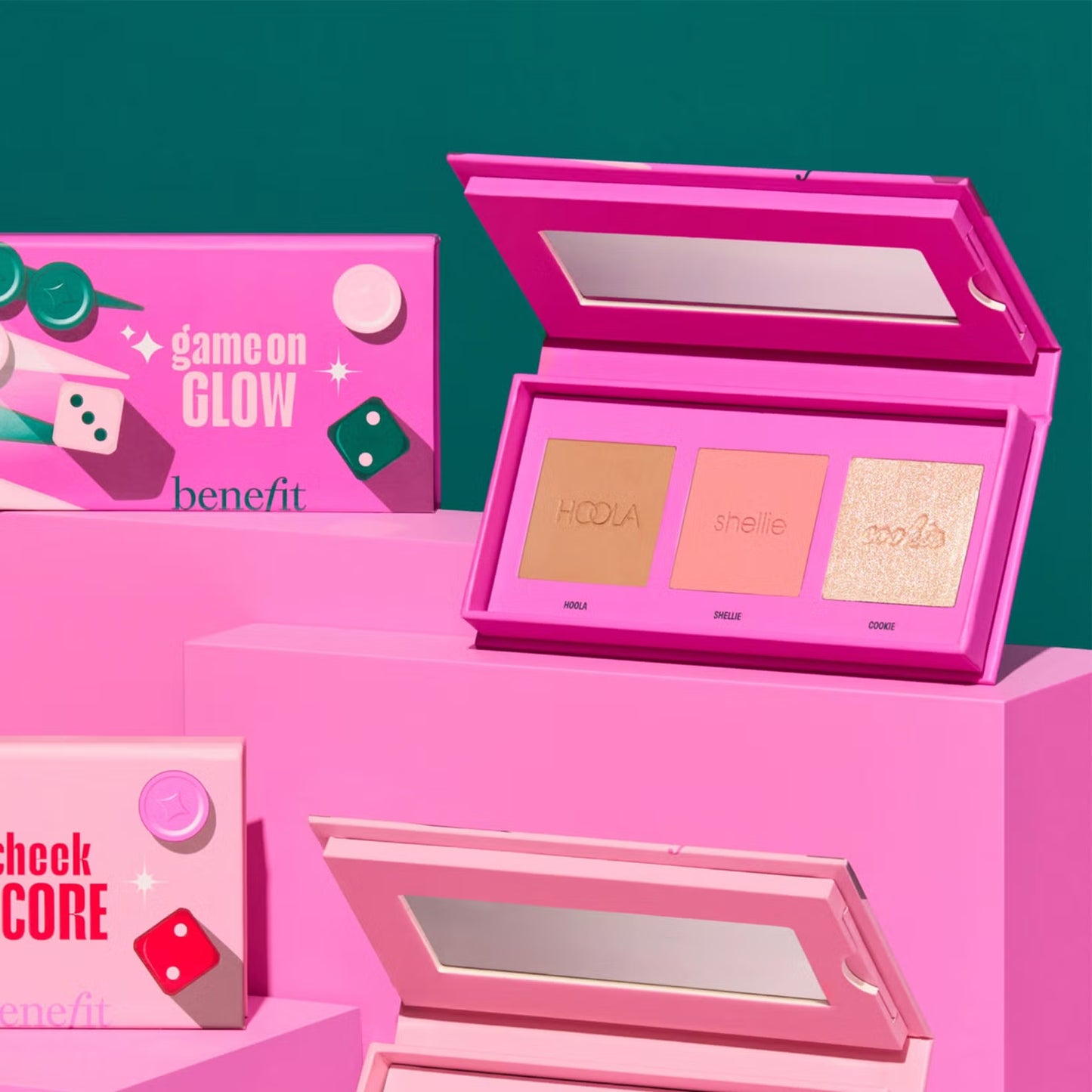 Benefit Game On Glow Blush, Bronzer And Highlighter Limited Edition Cheek Palette