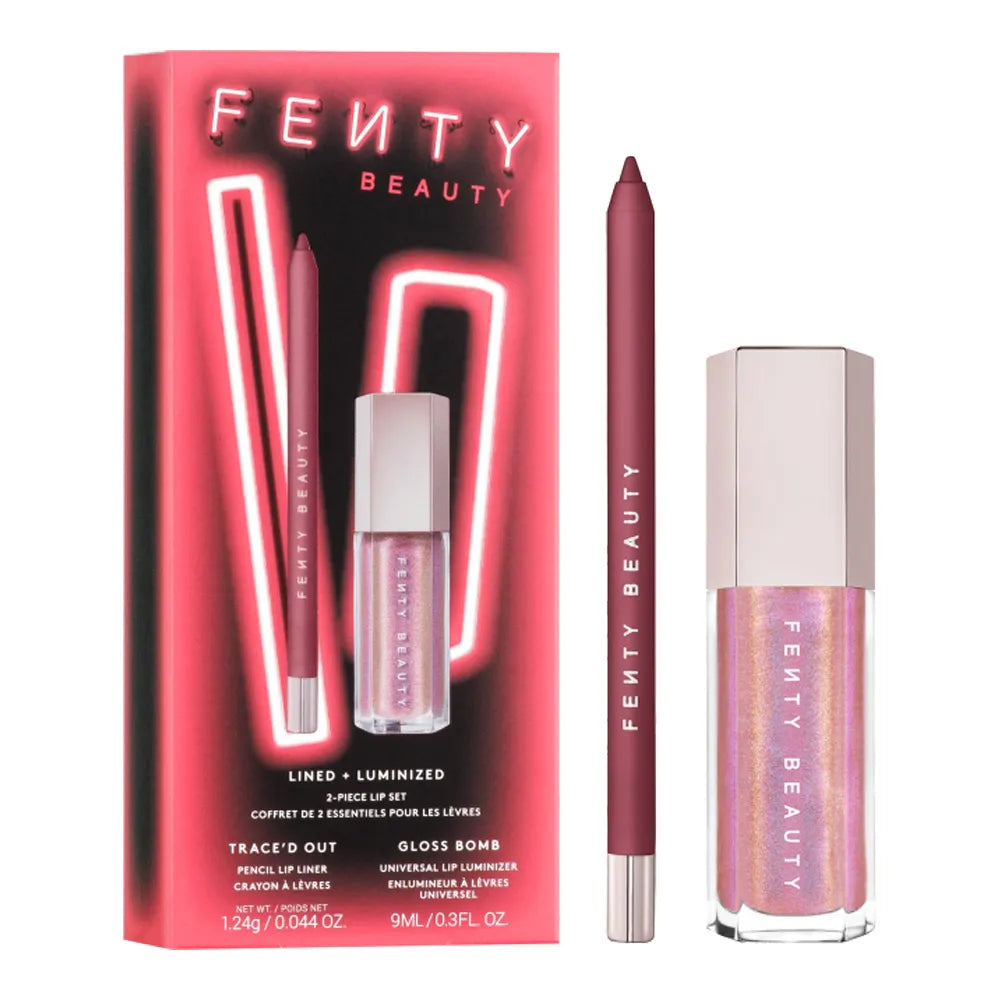Fenty Beauty Lined + Luminized 2-Pc Lip Gift Set GRAPE SPLASH Holiday 2025 NEW